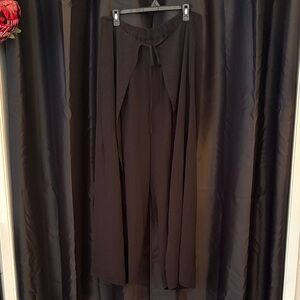 CeCe Black Wide-Leg Drawstring Pants